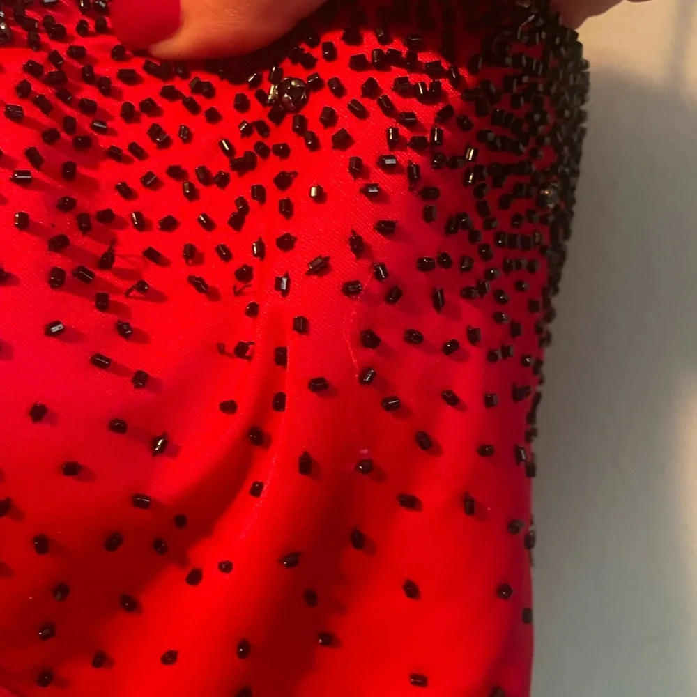Adagio Bella Elegant Red Beaded Corset Top - Picture 6 of 6